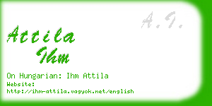 attila ihm business card